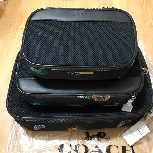 ❤️ Coach Packing Cube Set With Travel Patches 💕 - Picture 3 of 12
